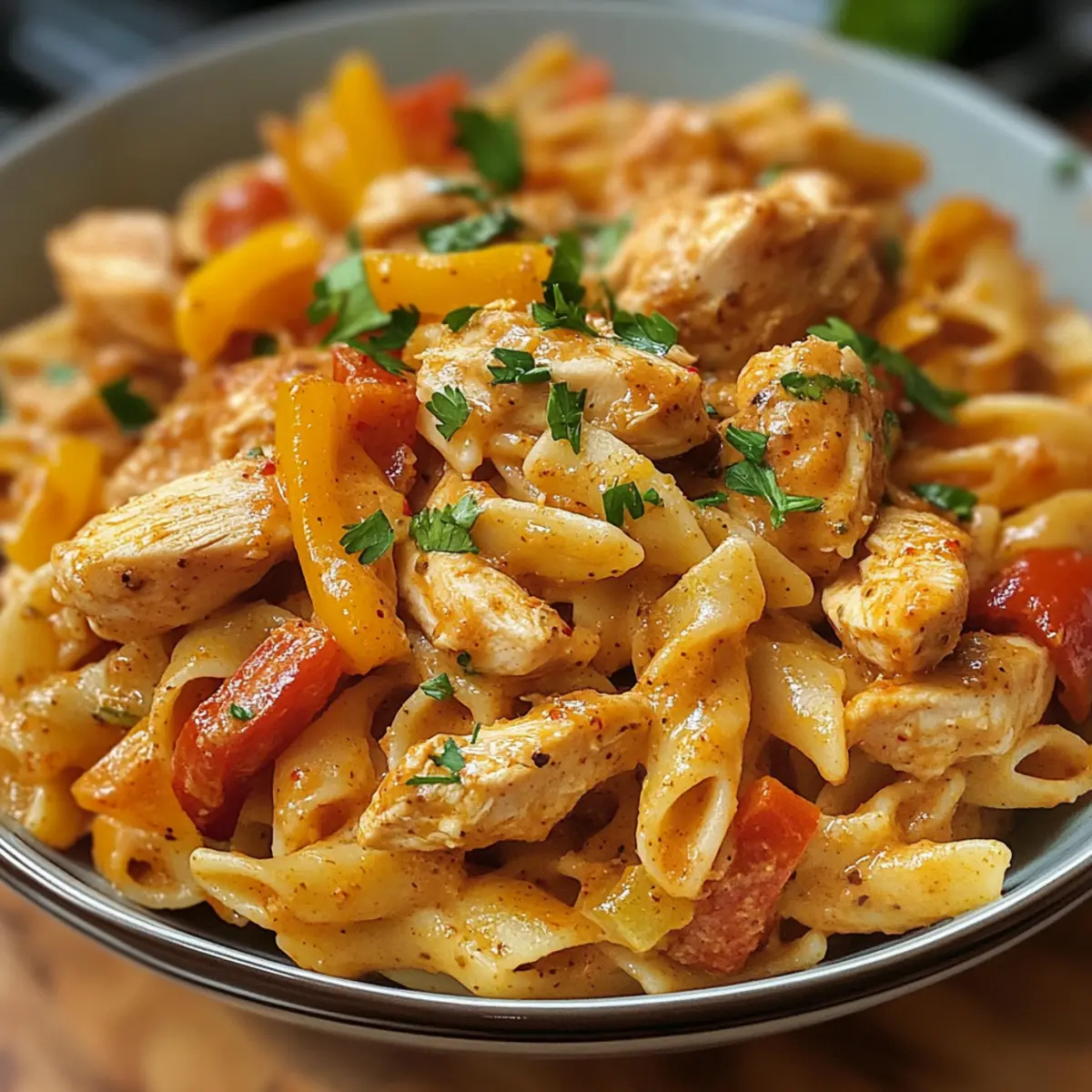 Ein-Topf Cajun Hühnchen Pasta für deinen Alltag