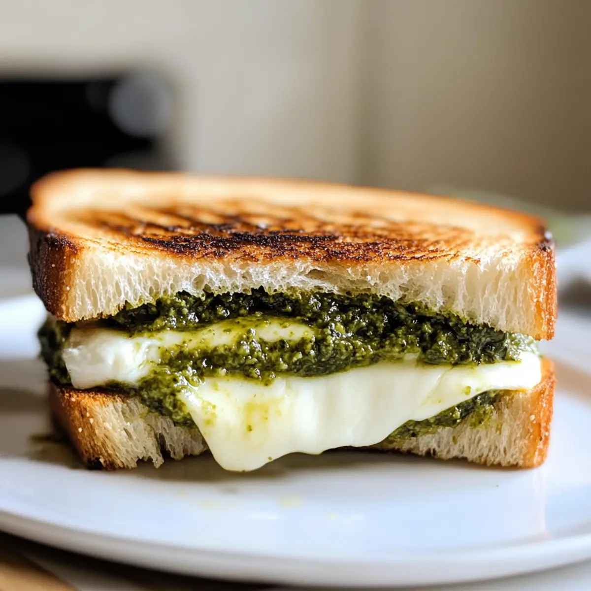 Pesto Mozzarella gegrillter Käse für Genießer