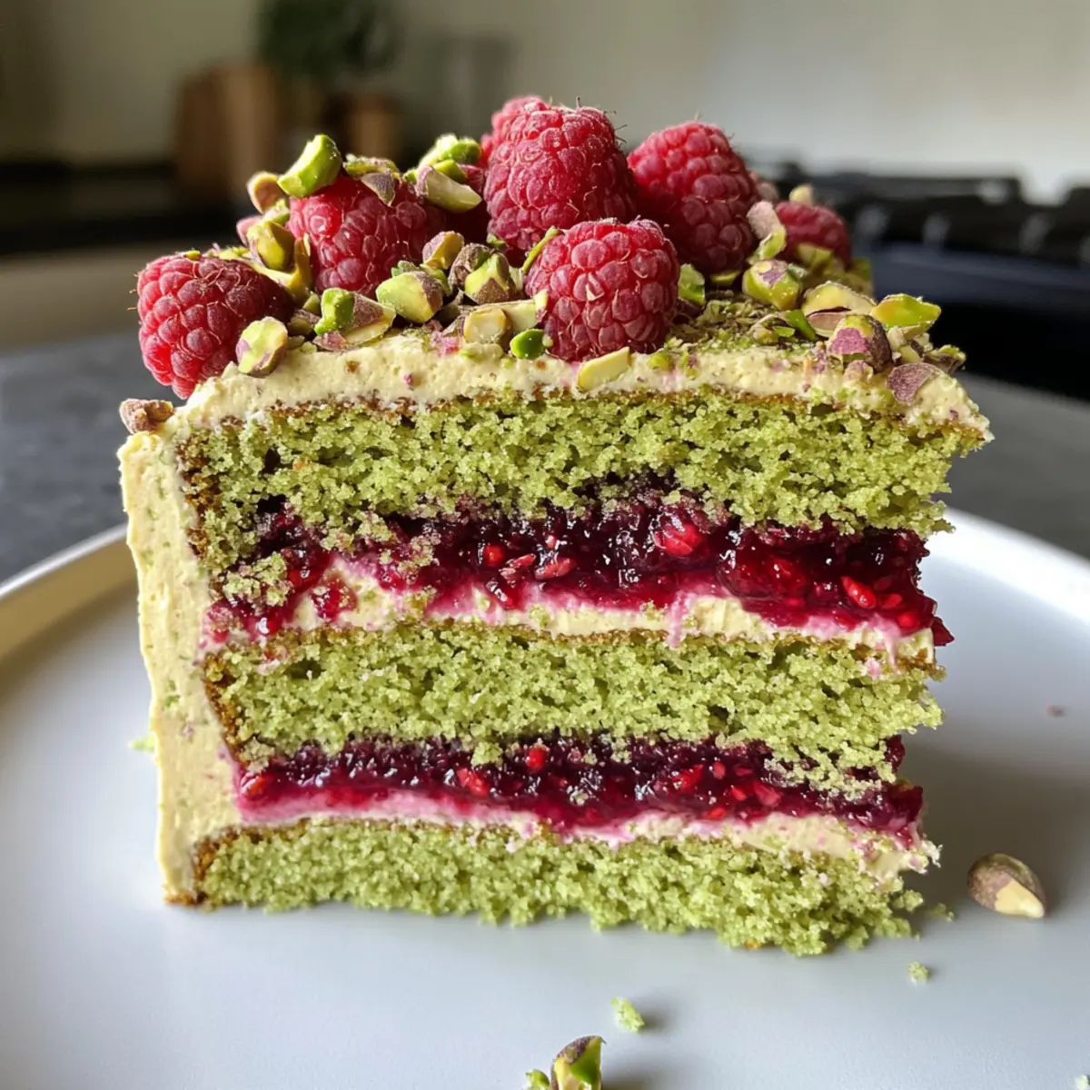Pistazien-Himbeer-Kuchen für besondere Anlässe