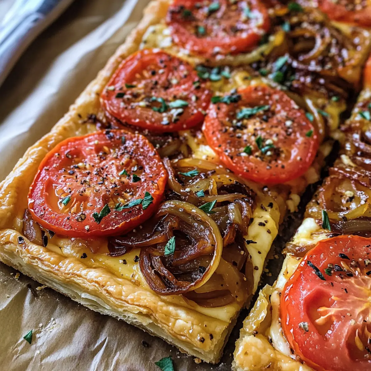 Blätterteig-Tomaten-Tarte für den Sommergenuss