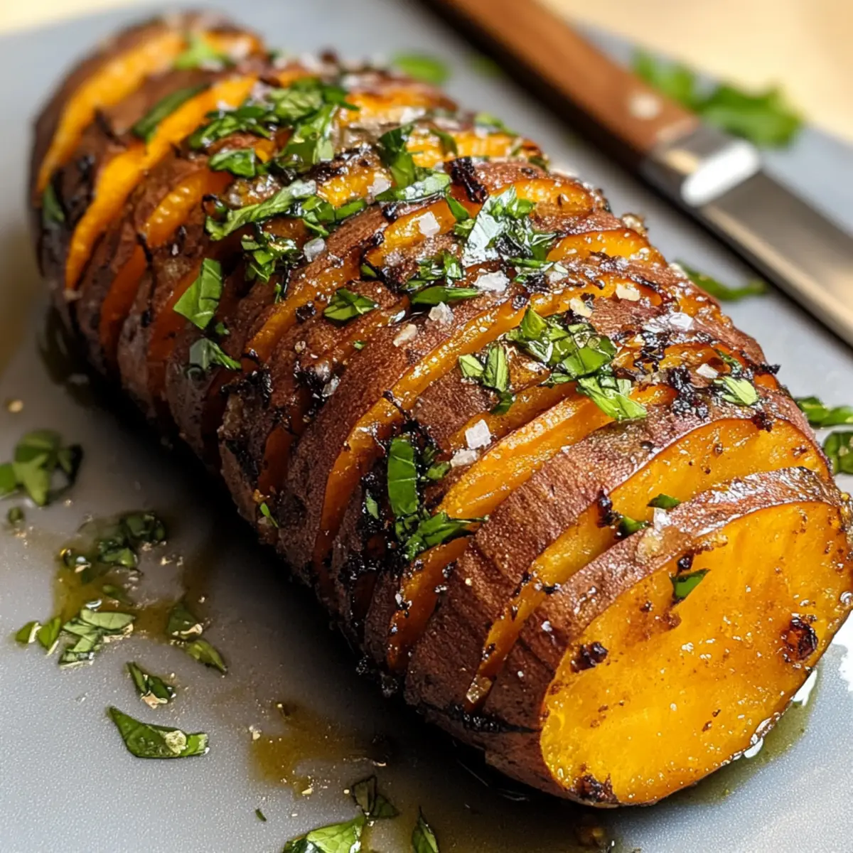Gewürzte Hasselback-Süßkartoffeln für jeden Anlass
