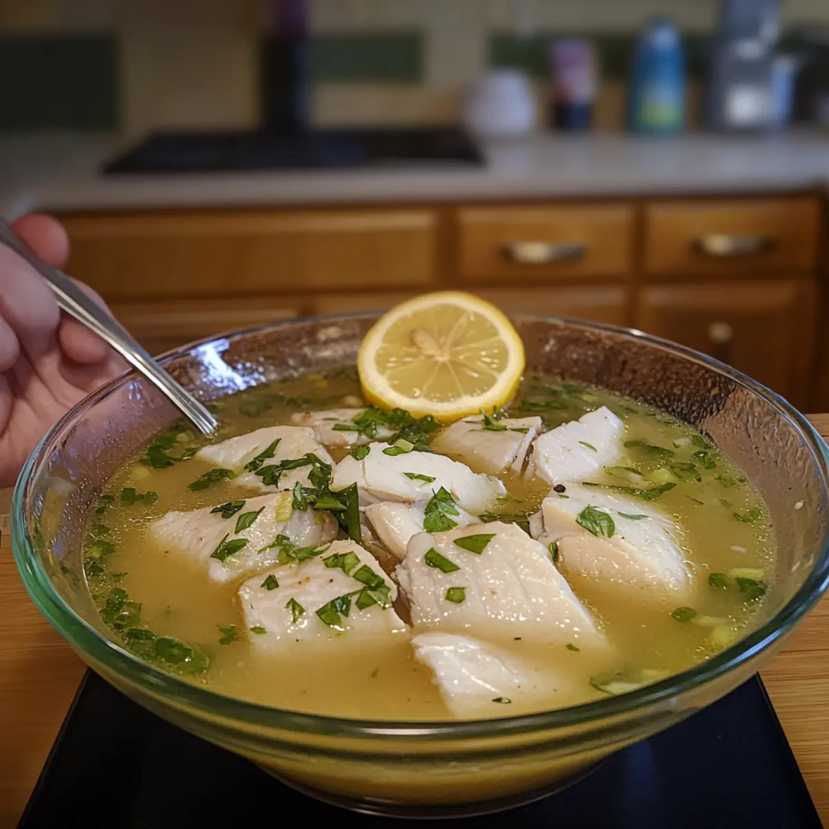 Scharfe Zitronenfischsuppe für ein Geschmackserlebnis