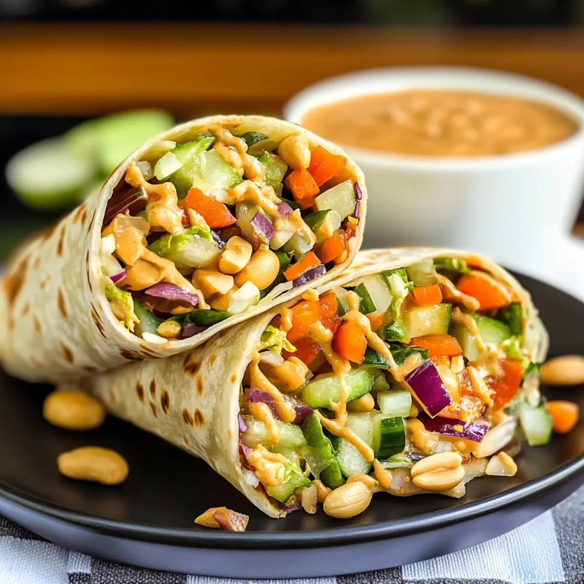 Thailändische Erdnusswickel für schnelle Küche