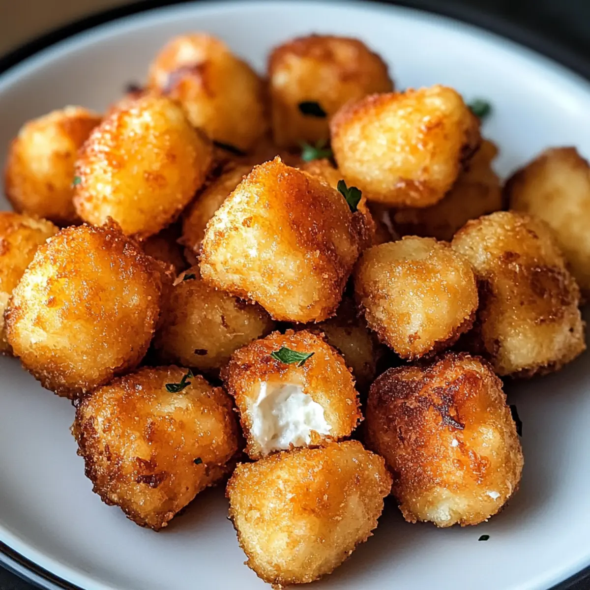 Zwei-Zutaten Hüttenkäse Tots für knusprigen Snack
