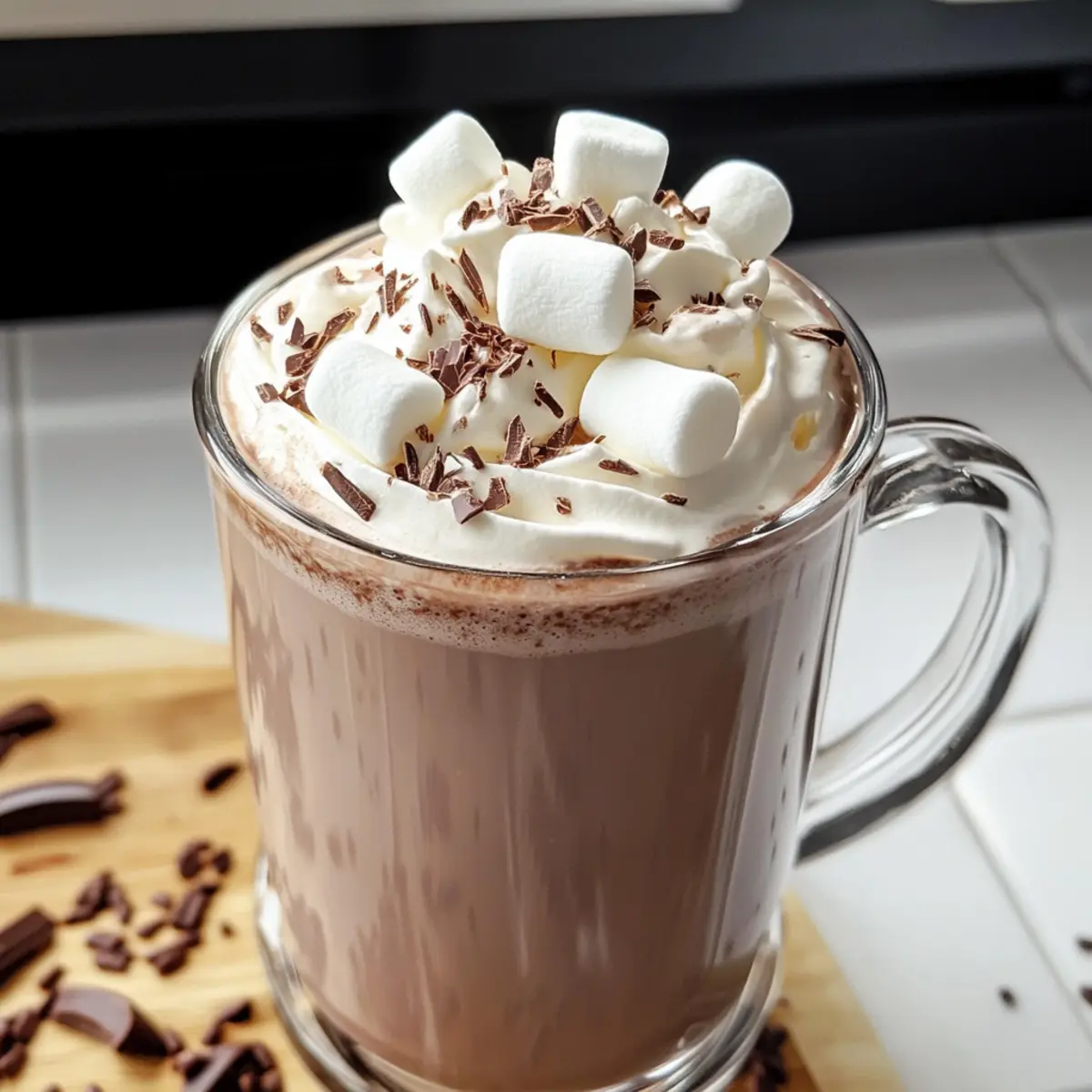 Schlagcreme heiße Schokolade für gemütliche Abende