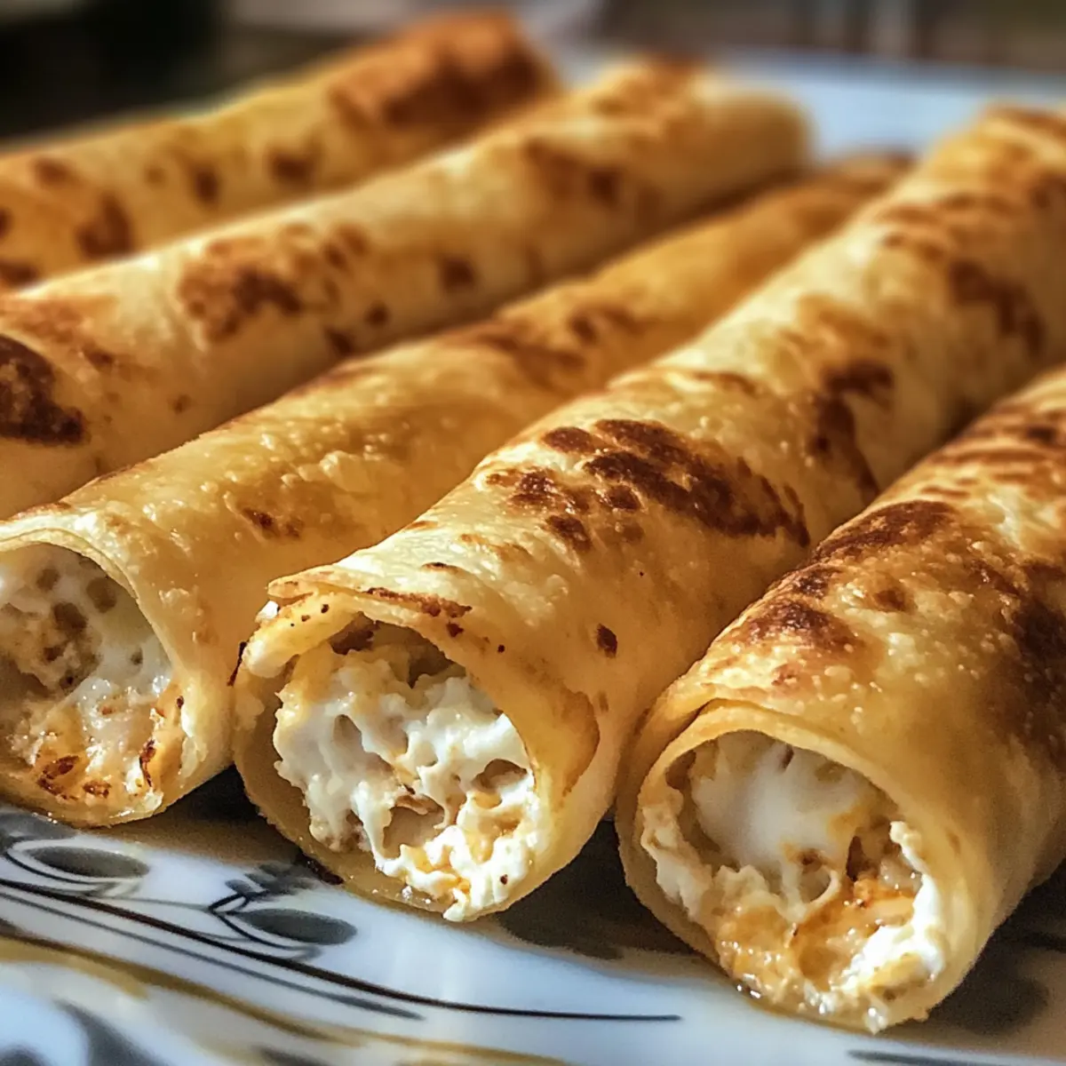 Gebackene Frischkäse-Hühnchen-Taquitos für Zuhause