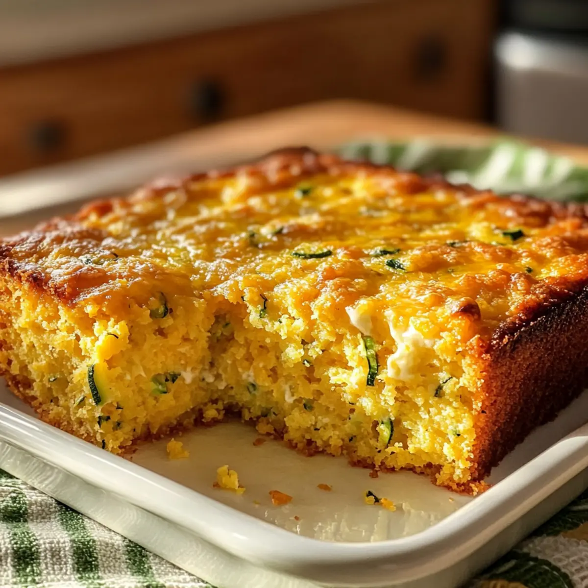 Käse Zucchini Maisbrot Auflauf für ein leckeres Dinner