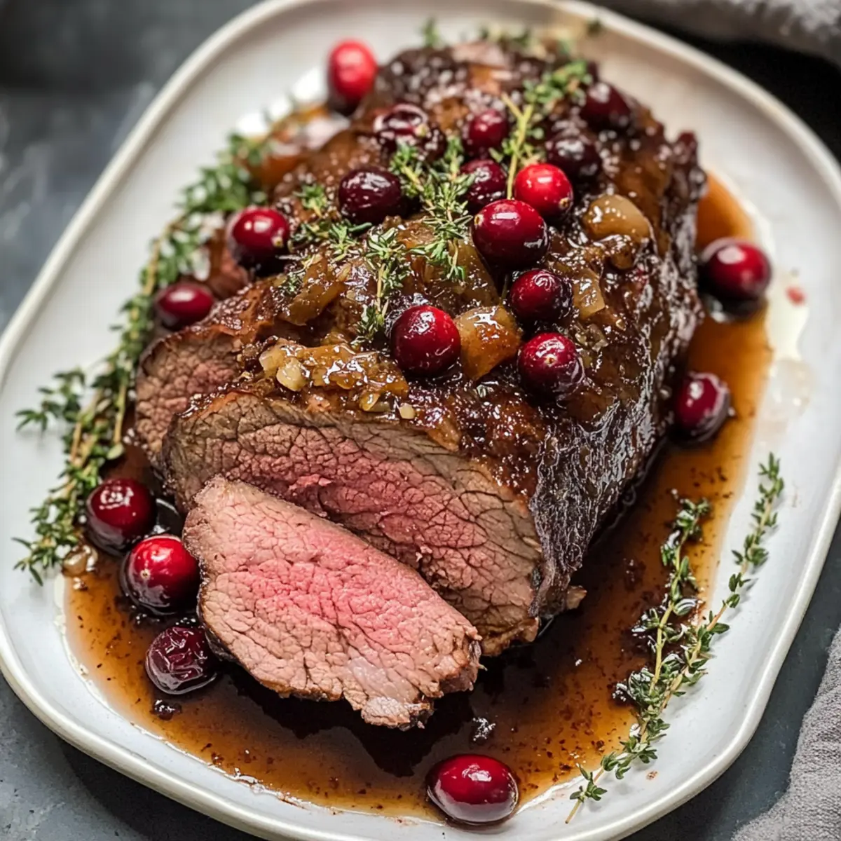 Cranberry Balsamico Rinderbraten Rezept