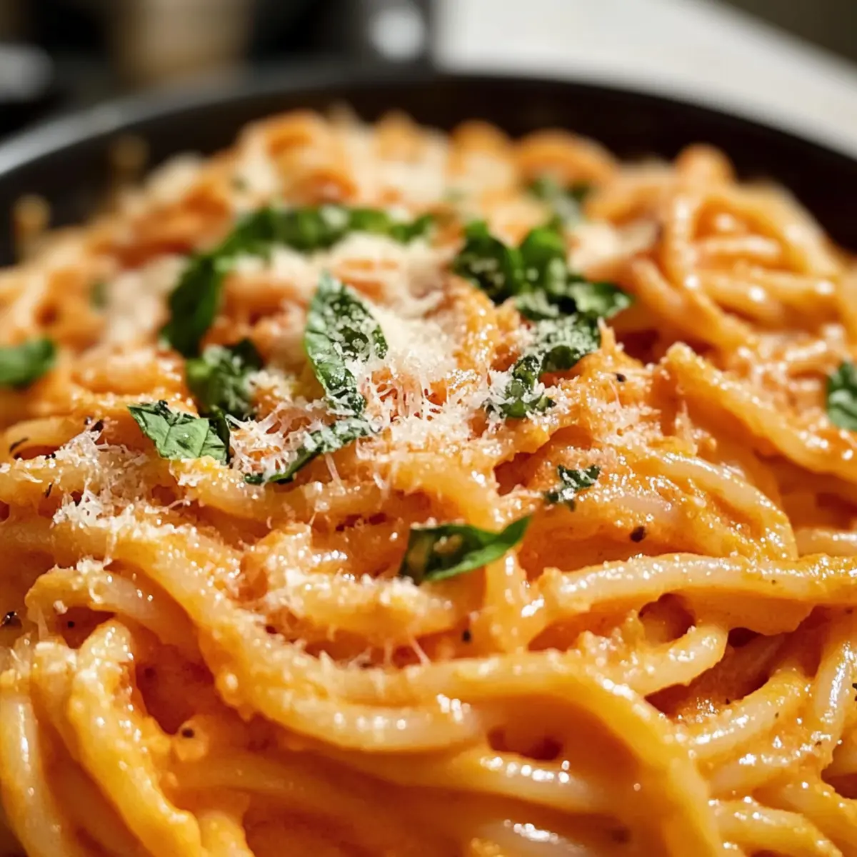Cremige Tomatensauce Pasta für jeden Abend