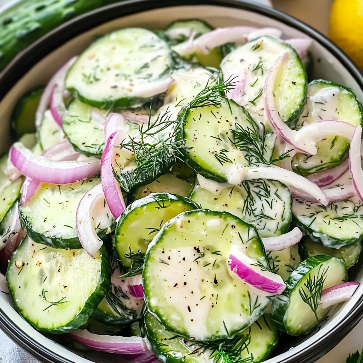 Erfrischender Gurken-Dill-Salat für heiße Tage