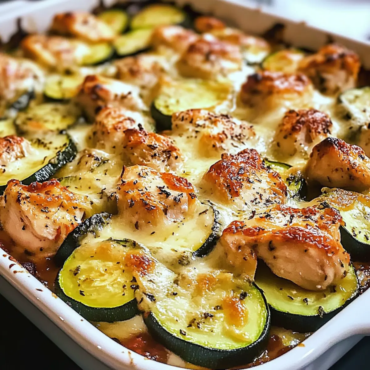 Leckerer Hühnchen-Zucchini-Auflauf für die Familie