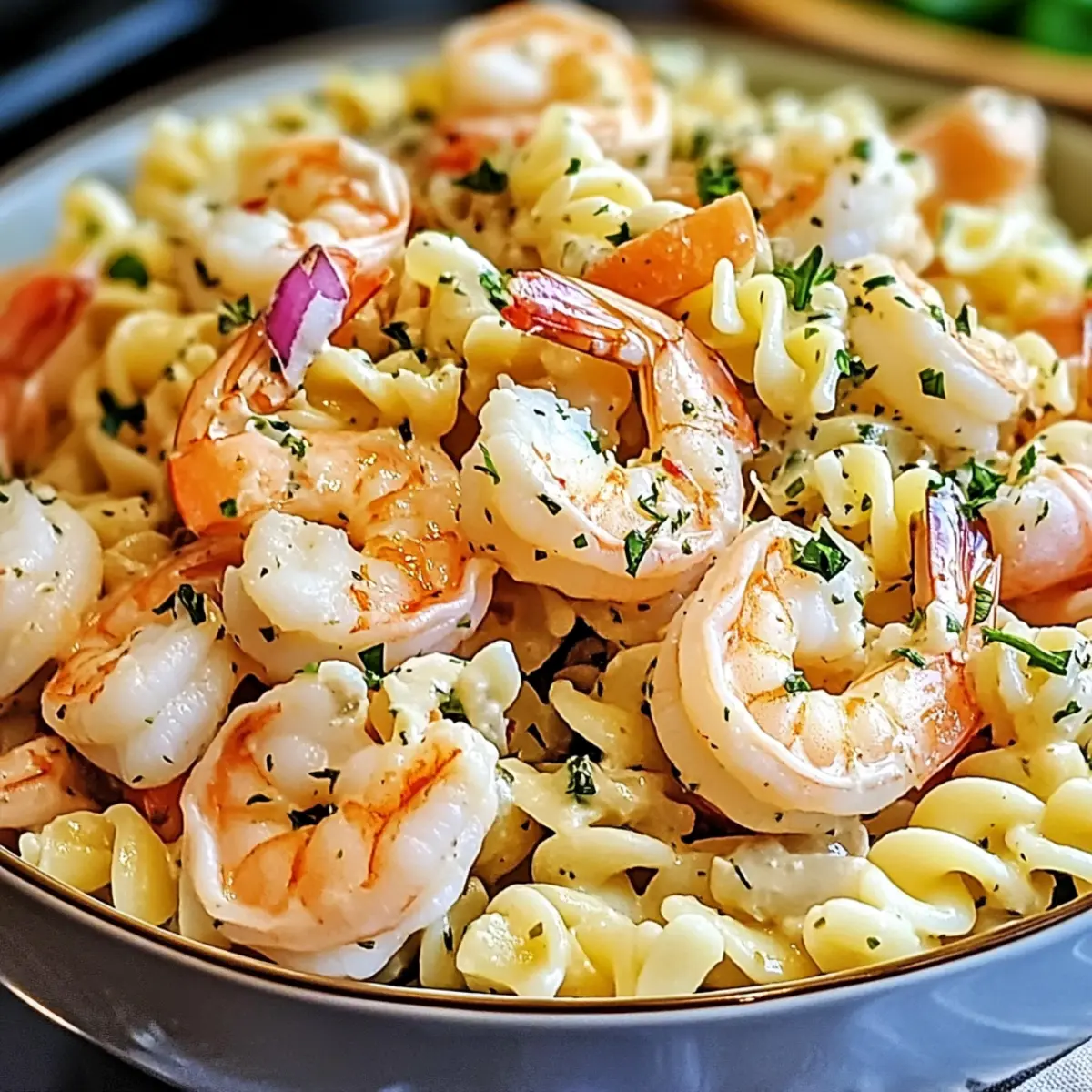 Leichter Meeresfrüchte-Pasta-Salat für den Sommer