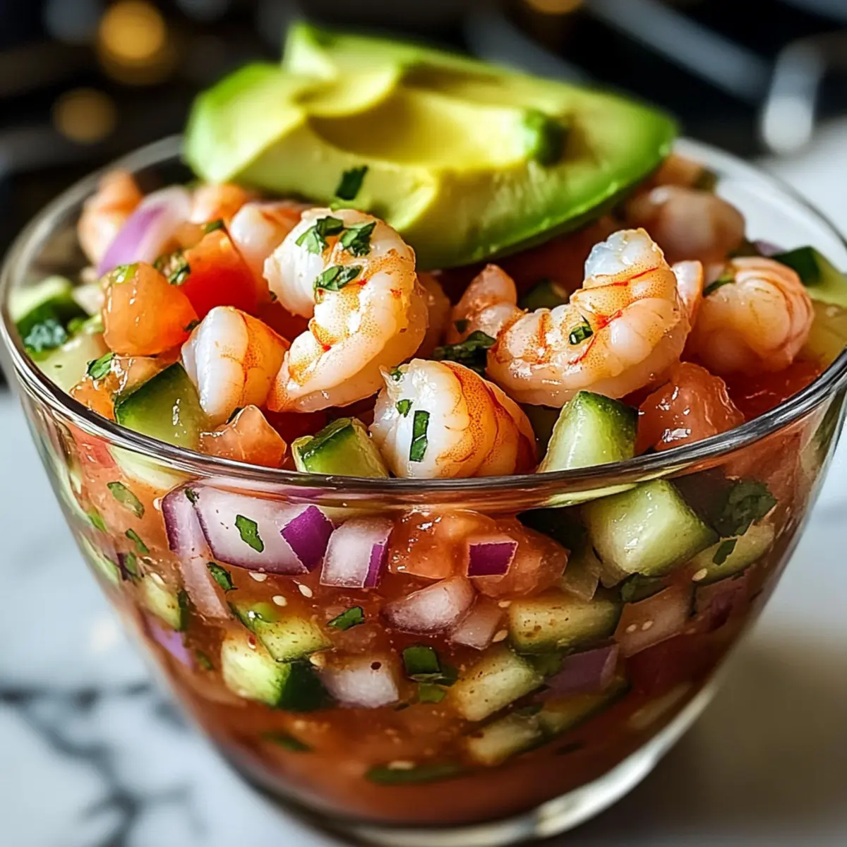 Einfacher mexikanischer Shrimpcocktail für jeden Anlass