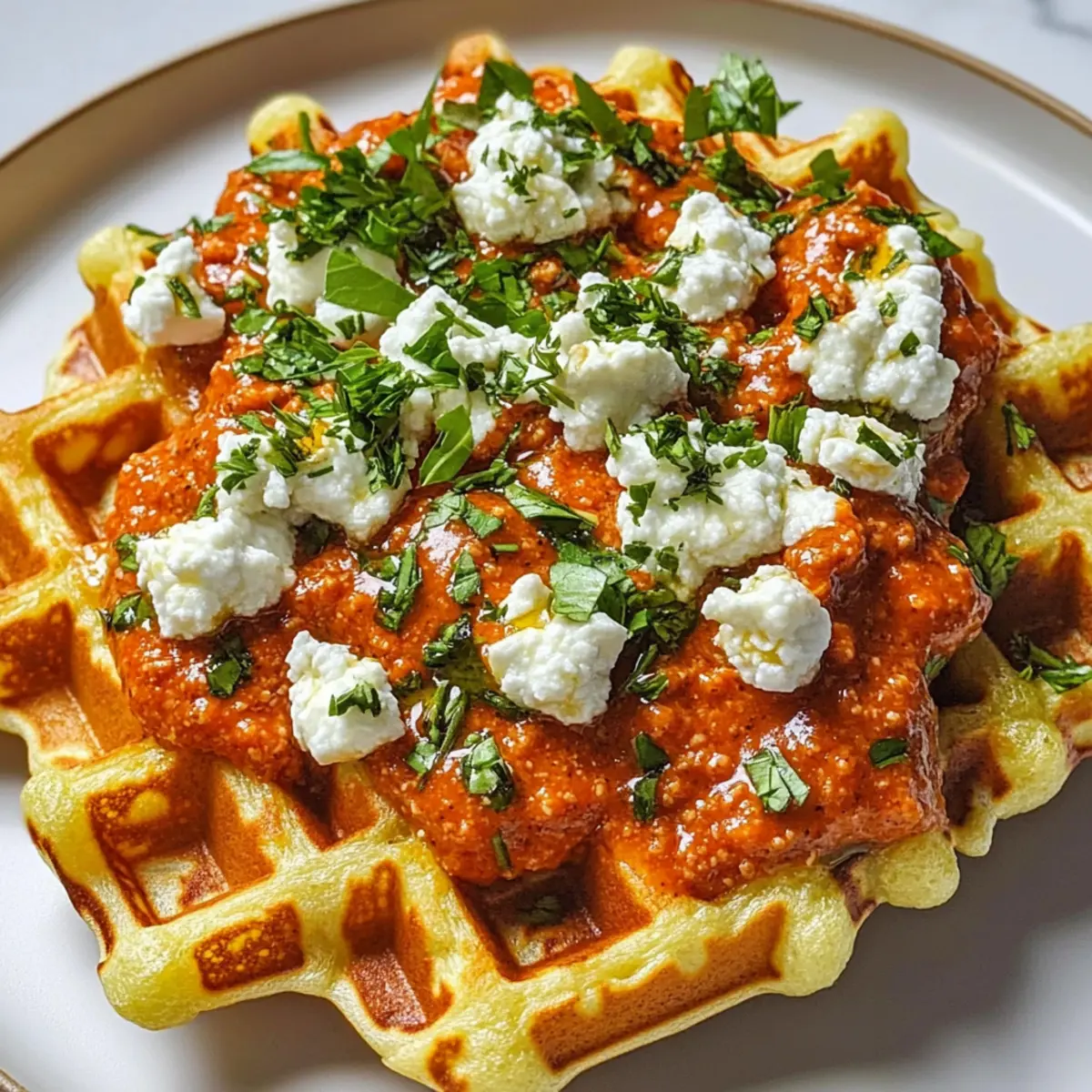 Eierwaffeln mit Romesco: Perfektes Brunch Vergnügen