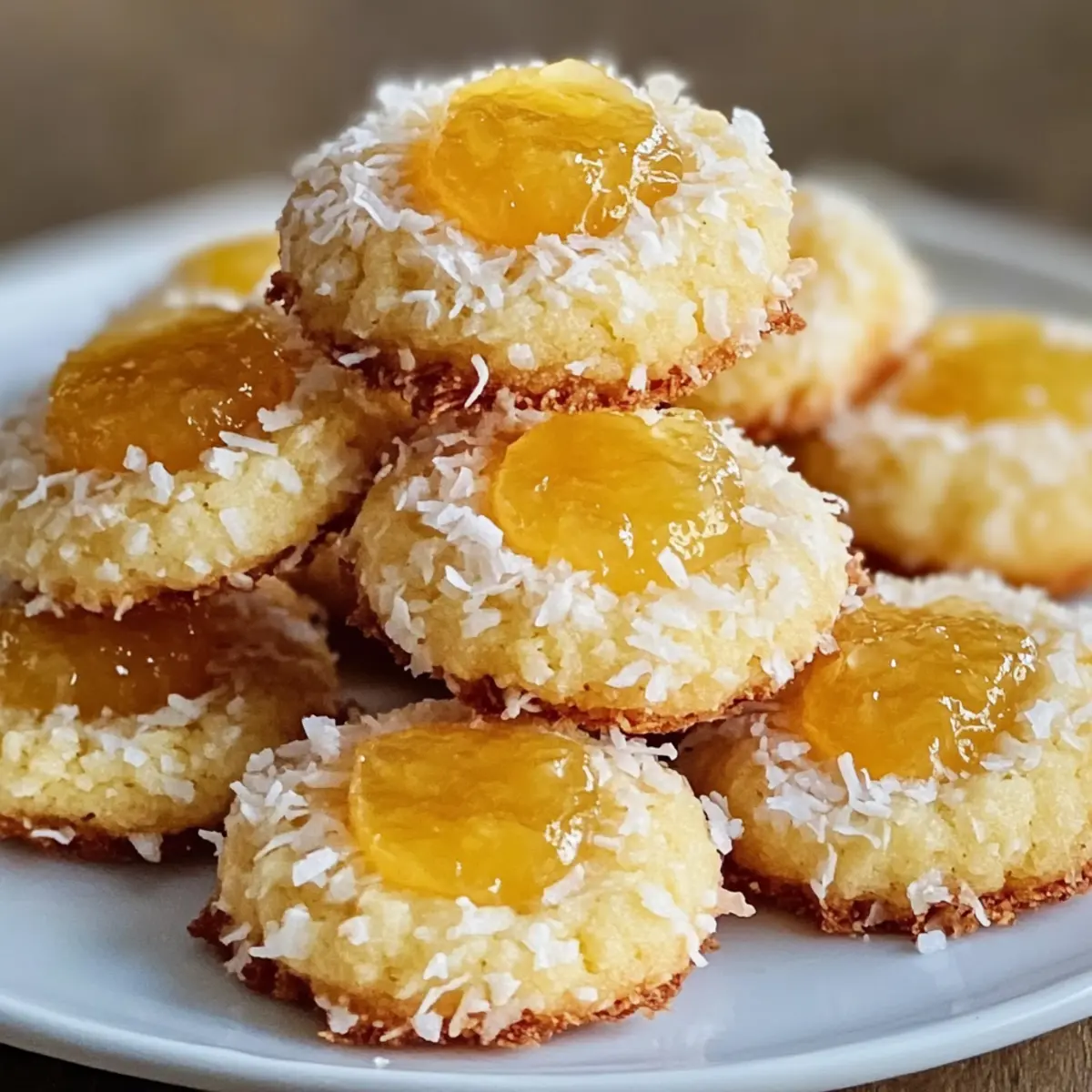 Hawaiianische Ananas-Kokos-Daumenabdruckkekse Rezept