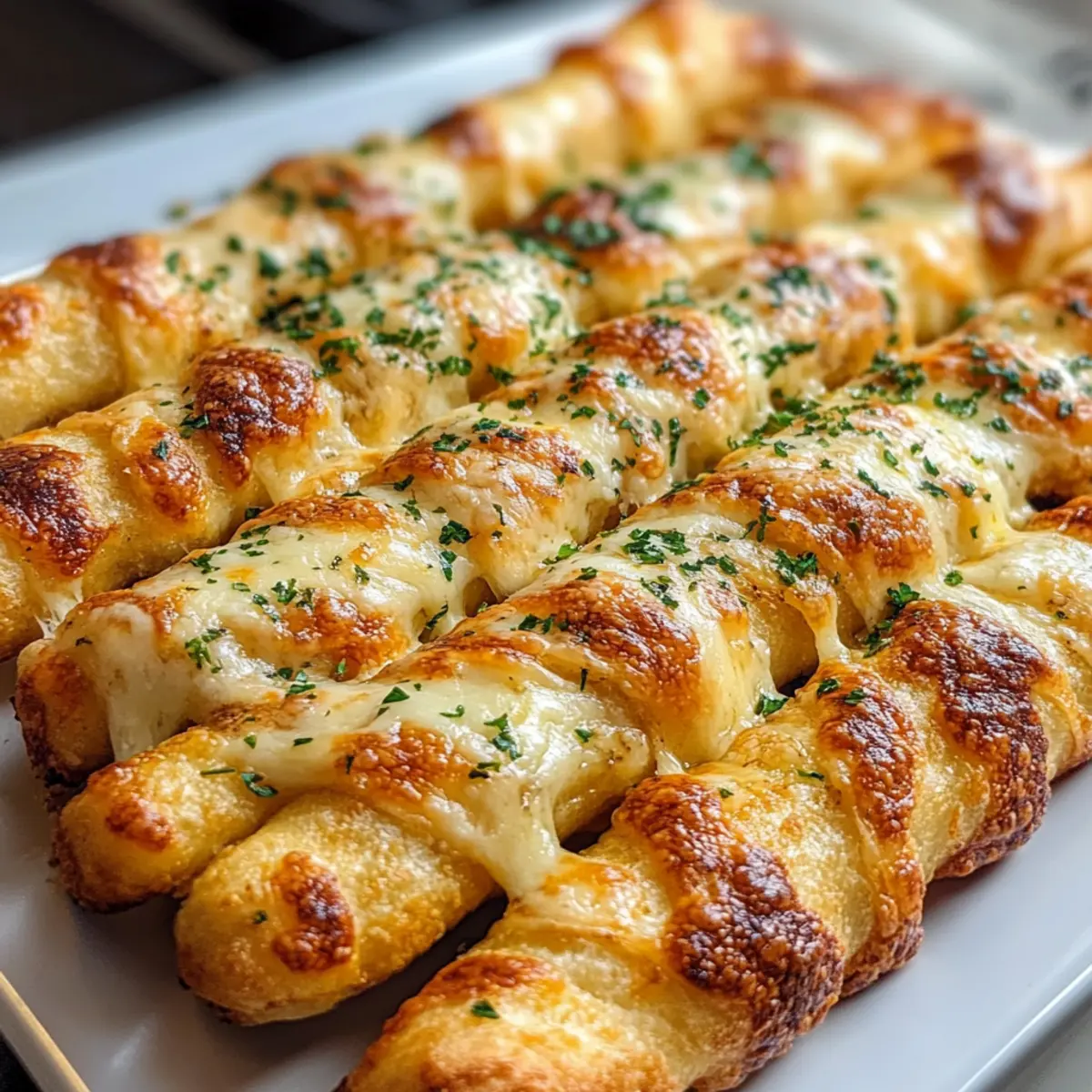 Hausgemachte Käse-Knoblauchbrotsticks Rezept genial