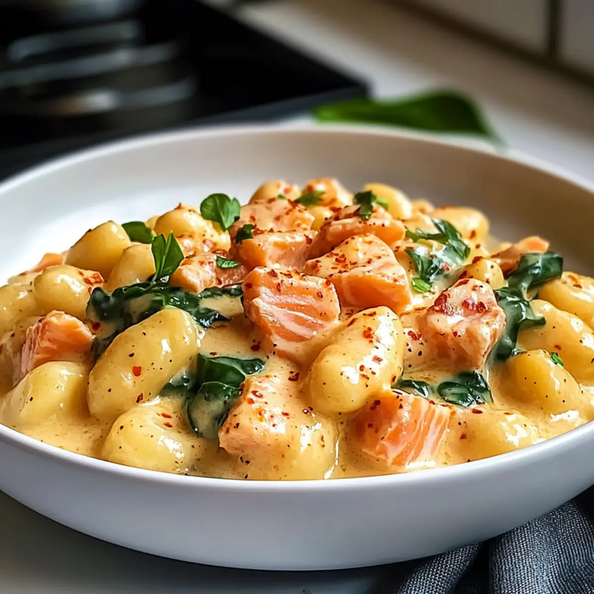 Saftige geräucherte Lachs-Gnocchi in 30 Minuten