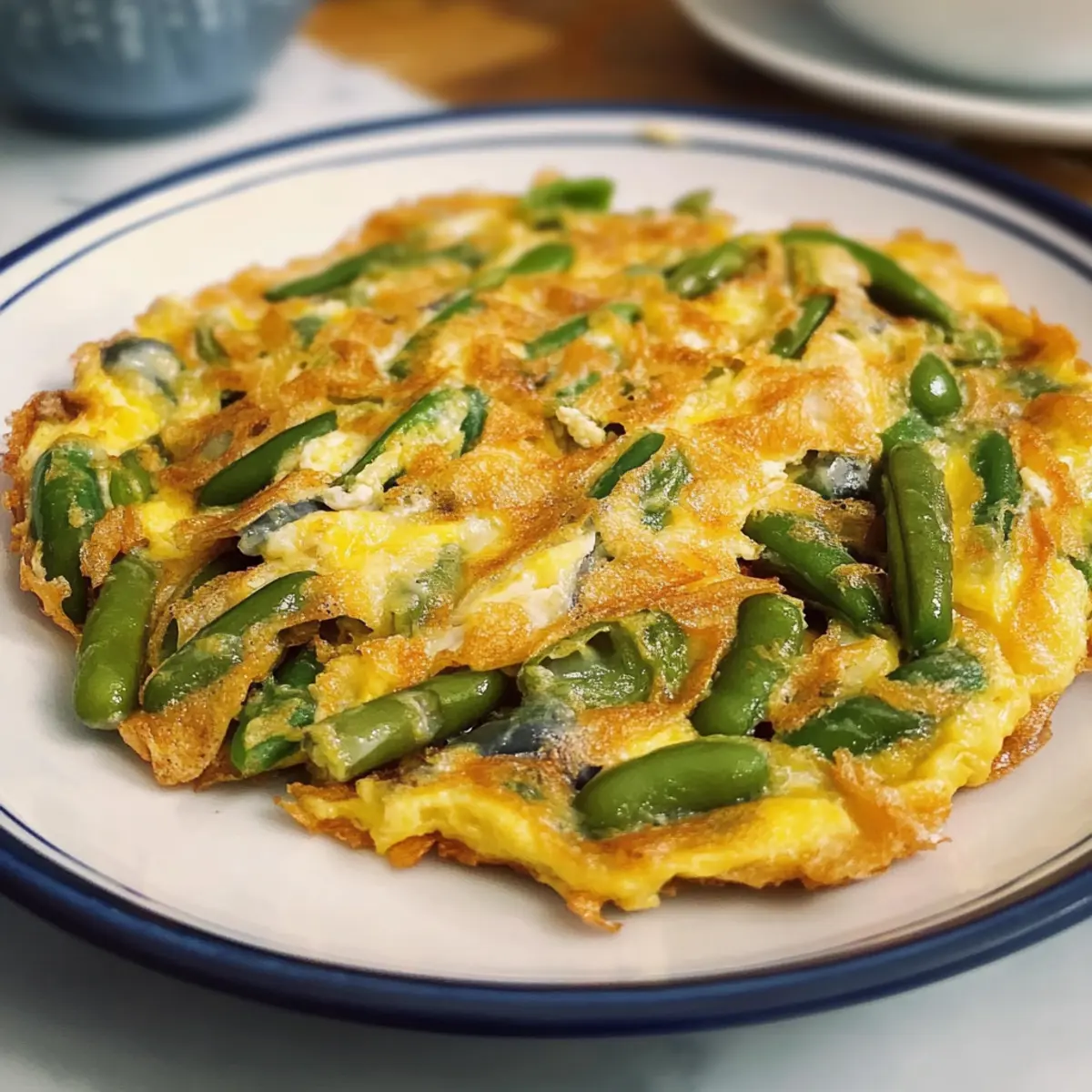 Langbohnen-Omelett Rezept für schnelle Abendessen