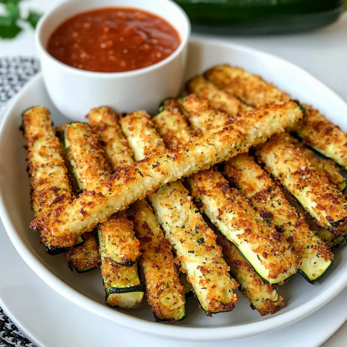 Kross und Gesund: Low-Calorie-Luftfritteuse-Zucchini-Pommes