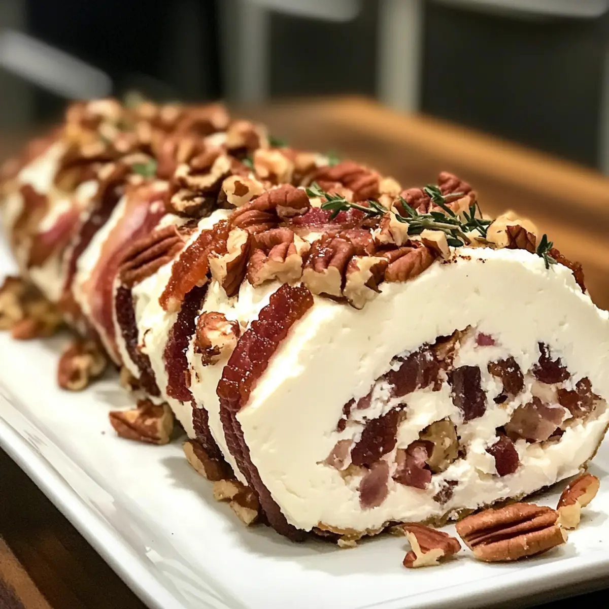 Schmelzendes Million-Dollar-Bacon-Ziegenkäse-Log