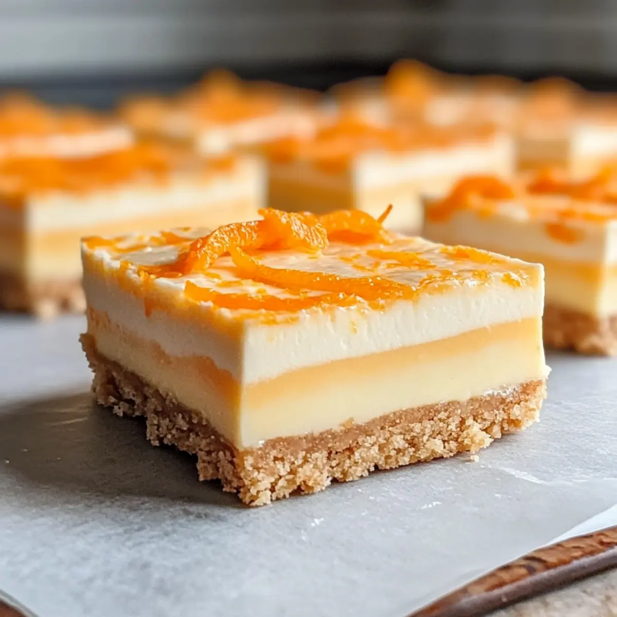 Keine-Backen Orange Sahne Traum Riegel für heiße Tage