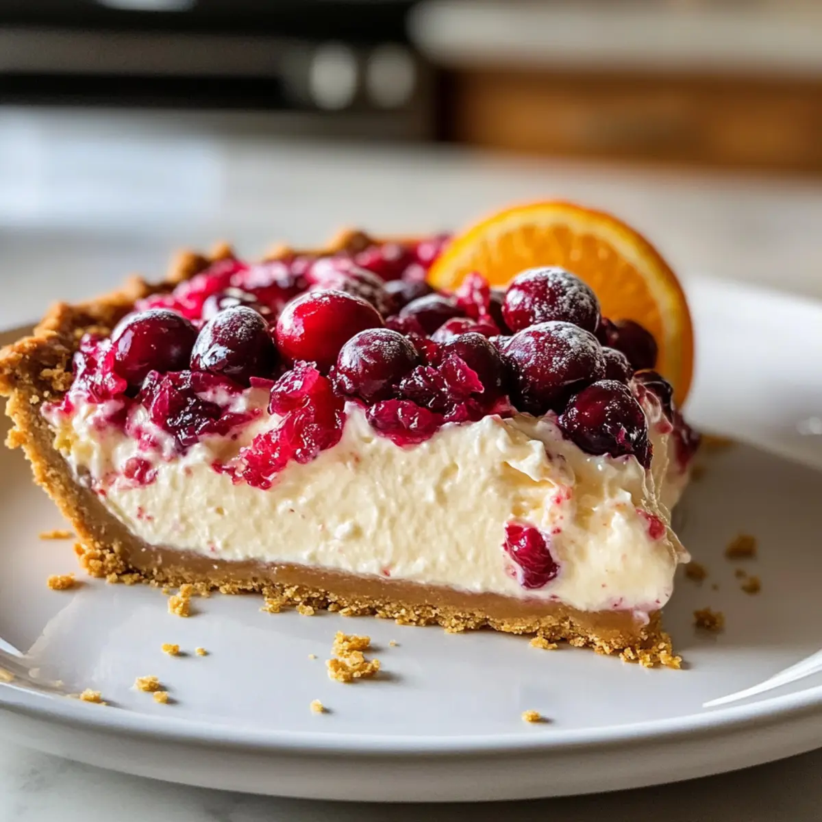 Keine Backen Preiselbeere Orange Sahne Kuchen einfach genießen