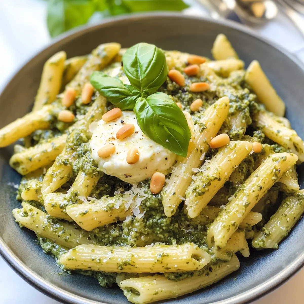 Ricotta Pesto Pasta in 15 Minuten zaubern