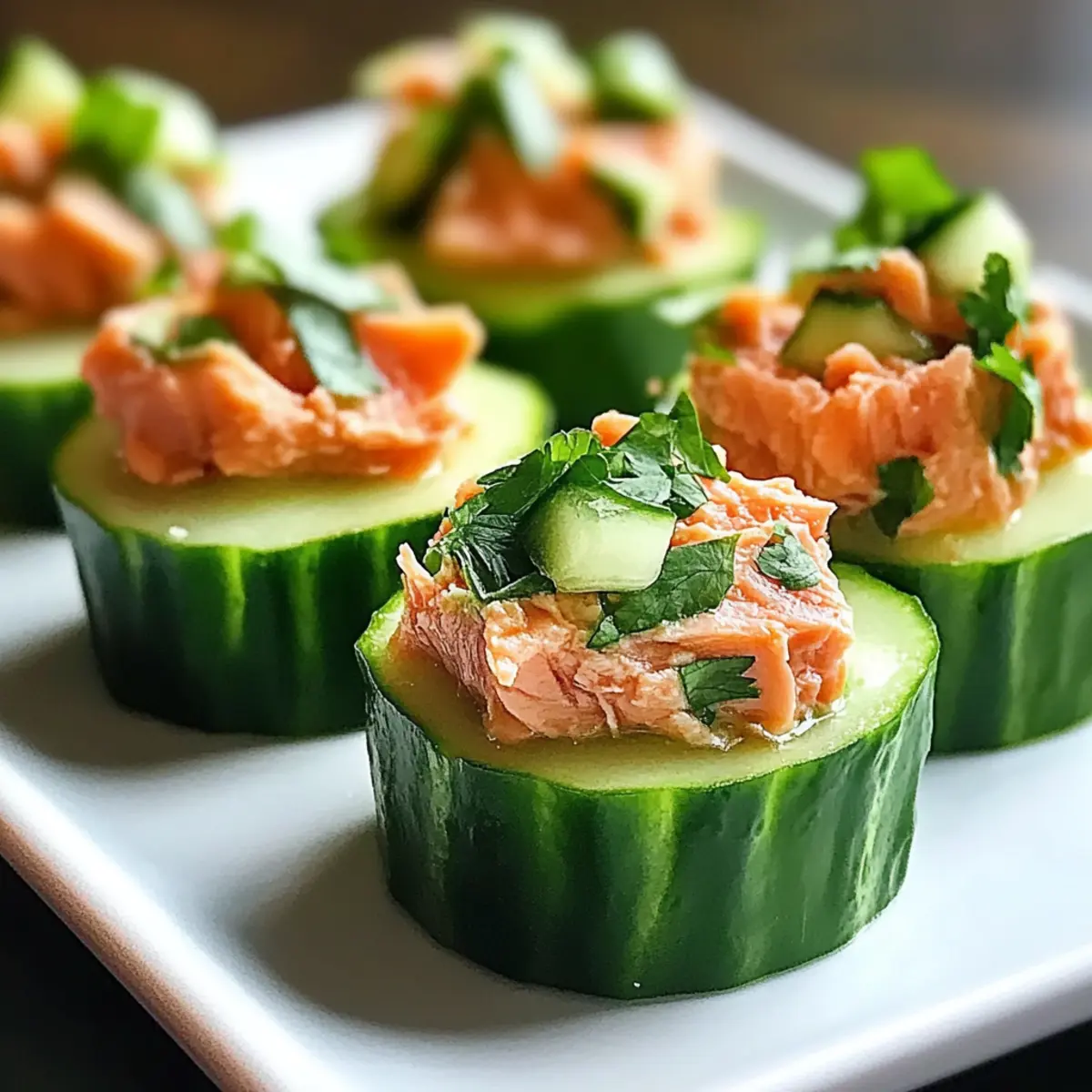 Scharfe Thunfischsalat-Häppchen für schnelle Snacks