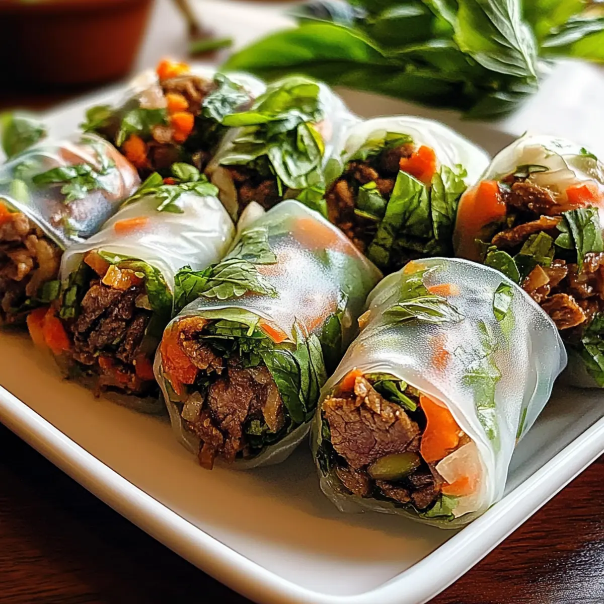 Thai-Basilikum-Rinderrollen schnell und lecker selbstgemacht