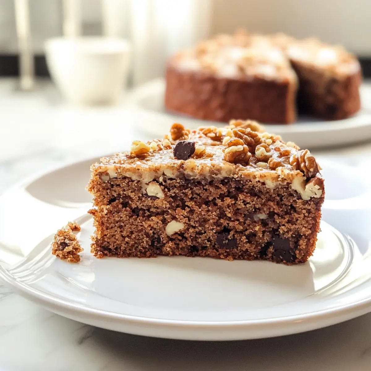 Walnusskuchen mit 5 Zutaten glutenfrei und vegan