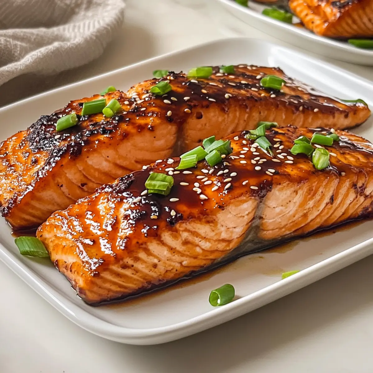 Fritteuse Teriyaki Lachs für schnelle Dinner Spaß