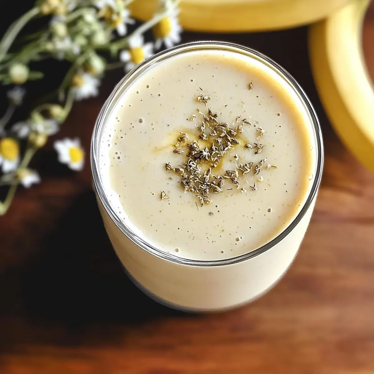 Bananenkamille-Tee-Smoothie für Entspannung pur