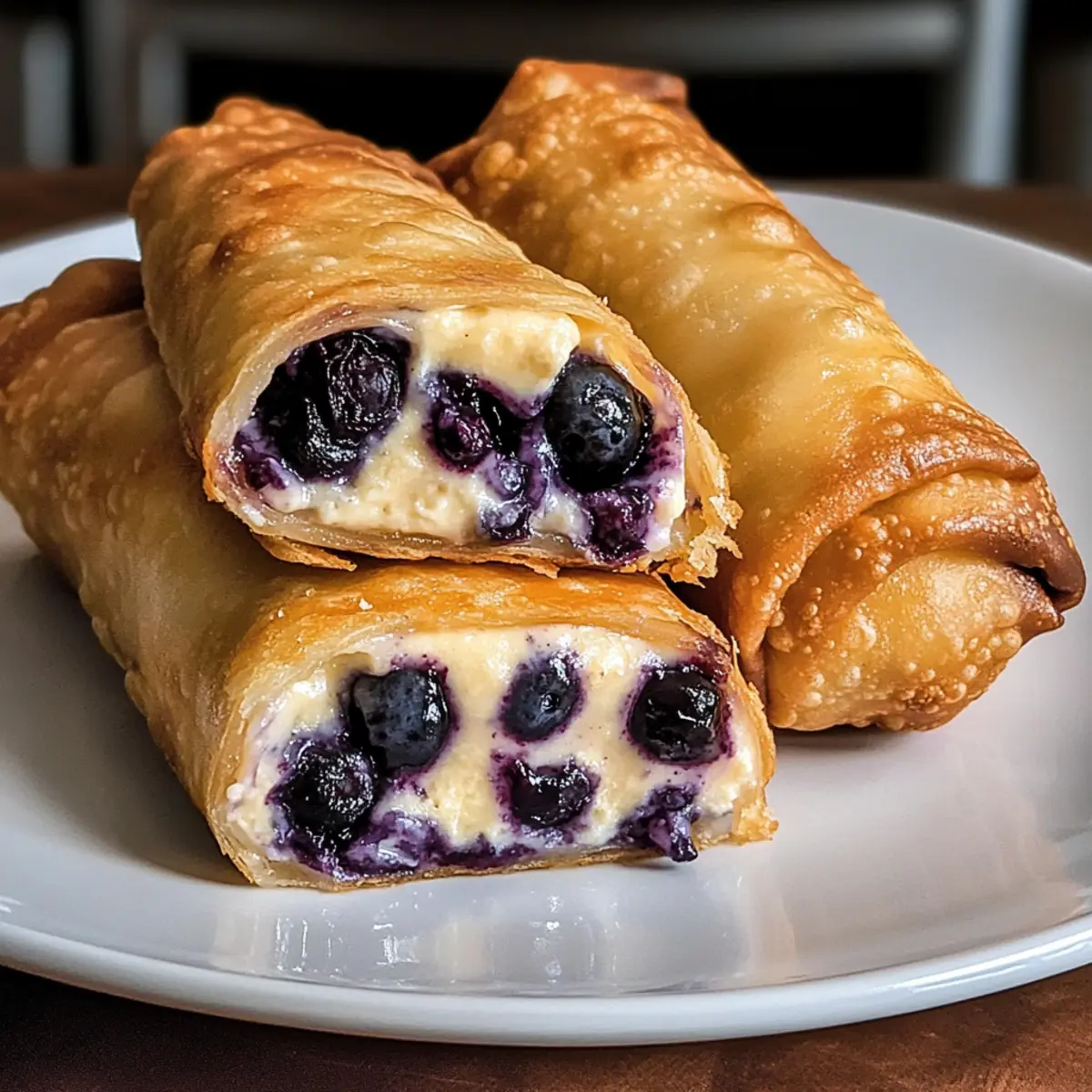 Blaubeer-Käsekuchen-Eggrolls einfach selbst machen