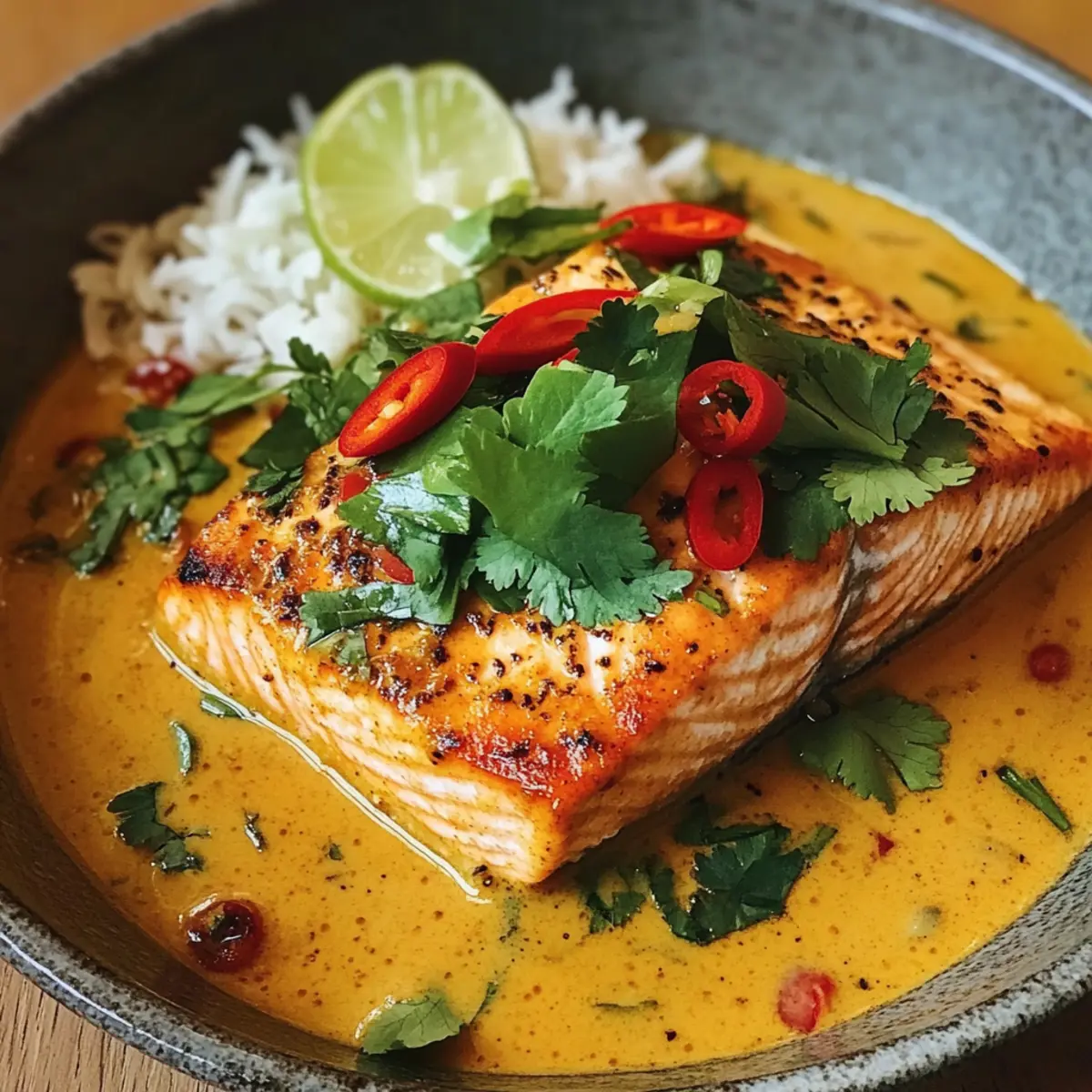 Kokosnuss-Curry-Lachs in 20 Minuten zubereitet