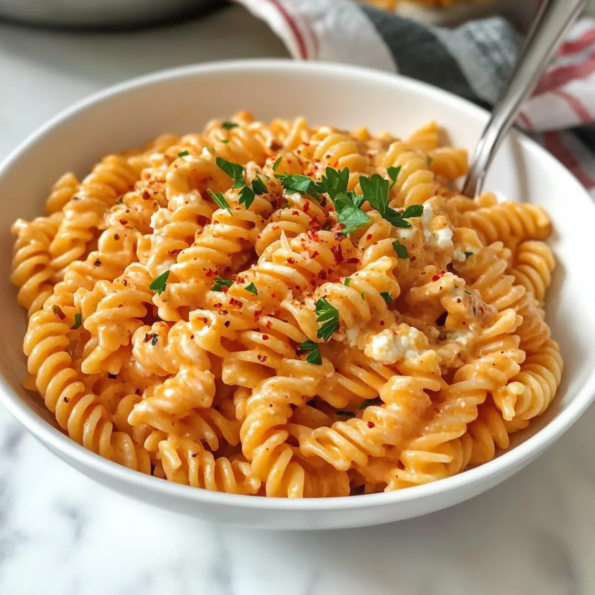 Cremige Hüttenkäse-Tomaten-Pasta für Einsteiger