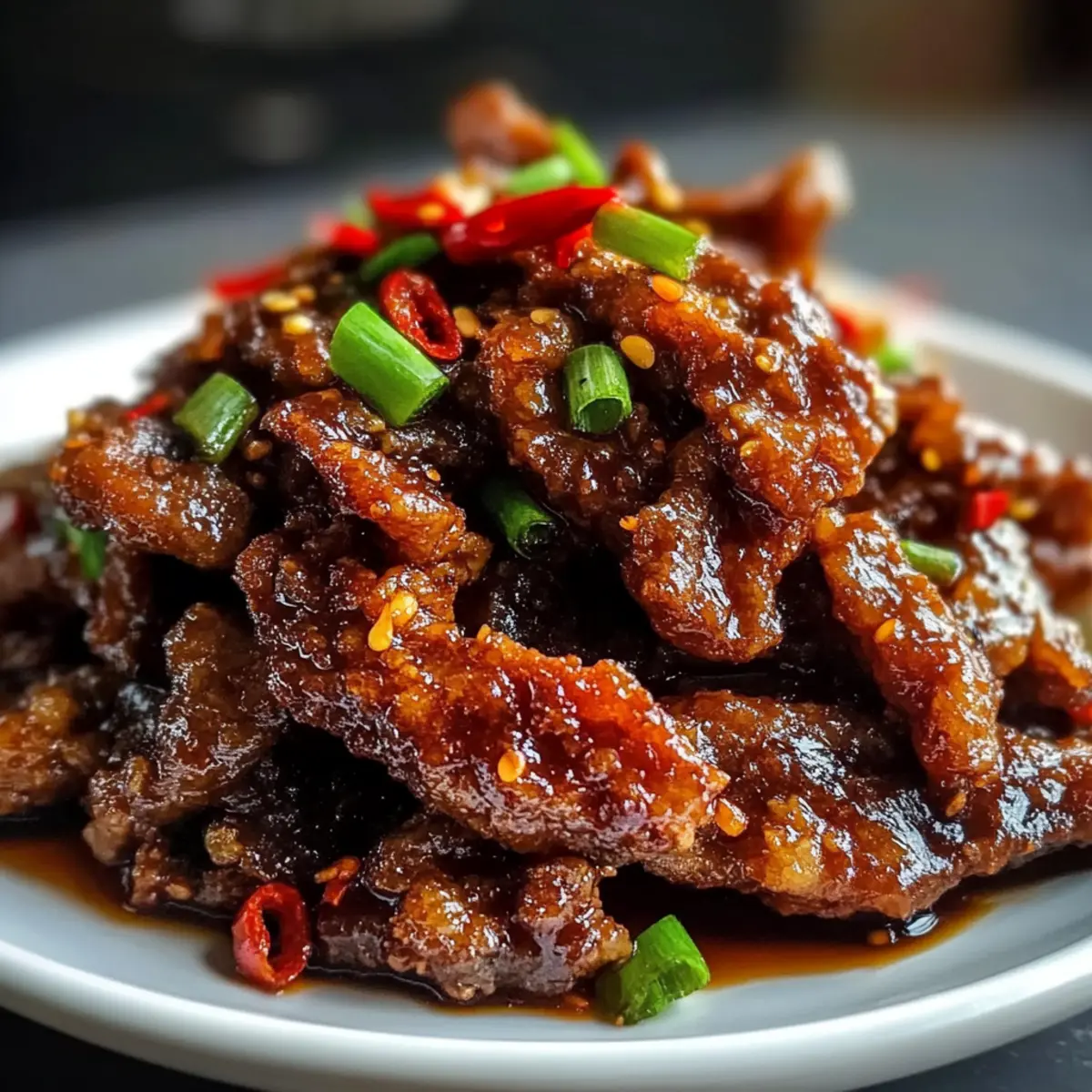 Knuspriges Chili Rindfleisch für ein schnelles Abendessen