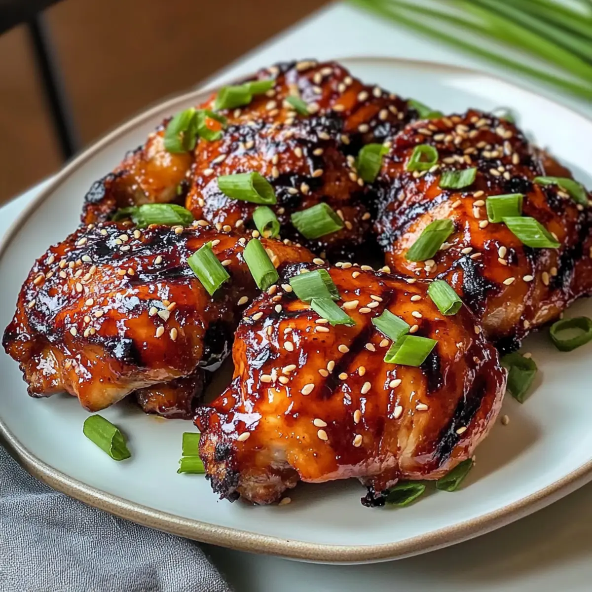 Knusprige japanische BBQ-Hähnchenschenkel in 30 Minuten