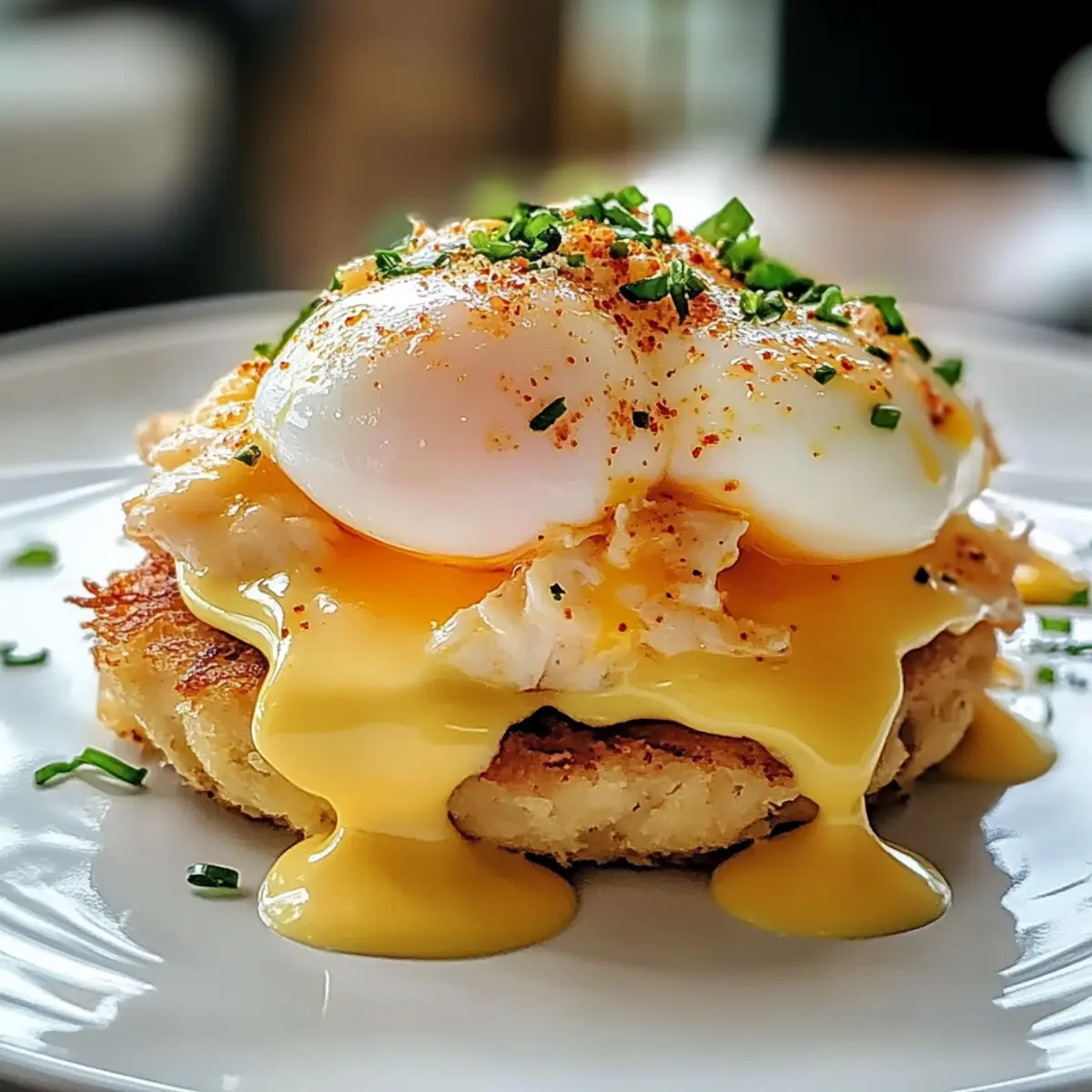 Köstliches Krabbenkuchen-Benedikt für dein Brunch-Highlight