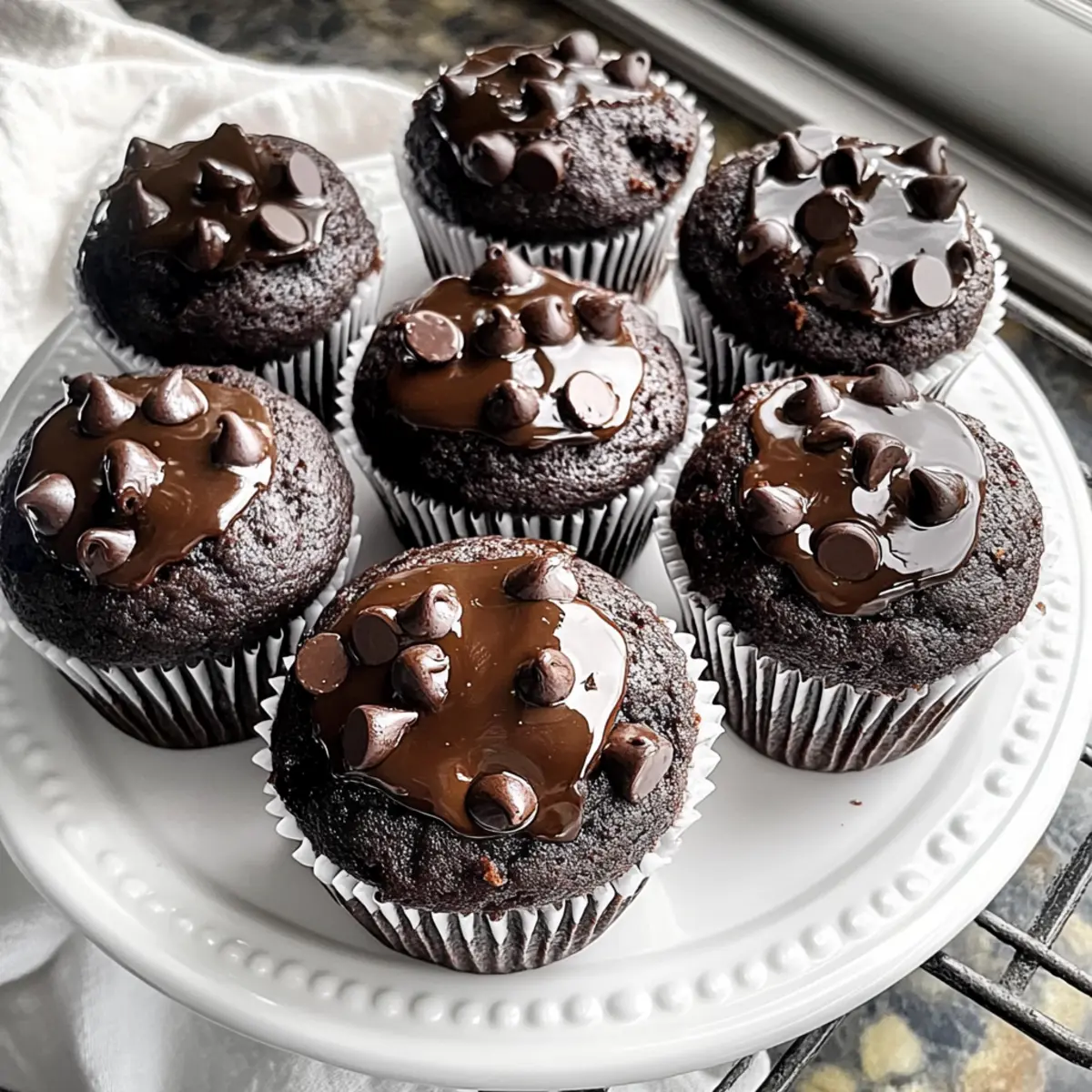 Doppelt Schokoladen Espresso Muffins für Kaffeeliebhaber