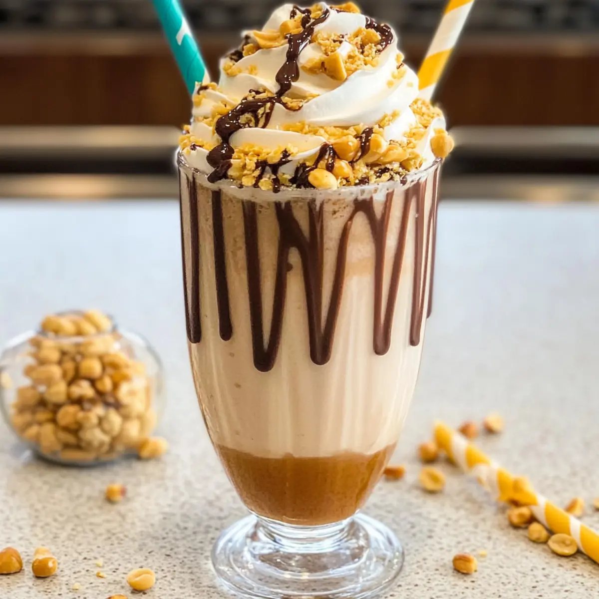 Einfache Snickers Milchshake für Genießer
