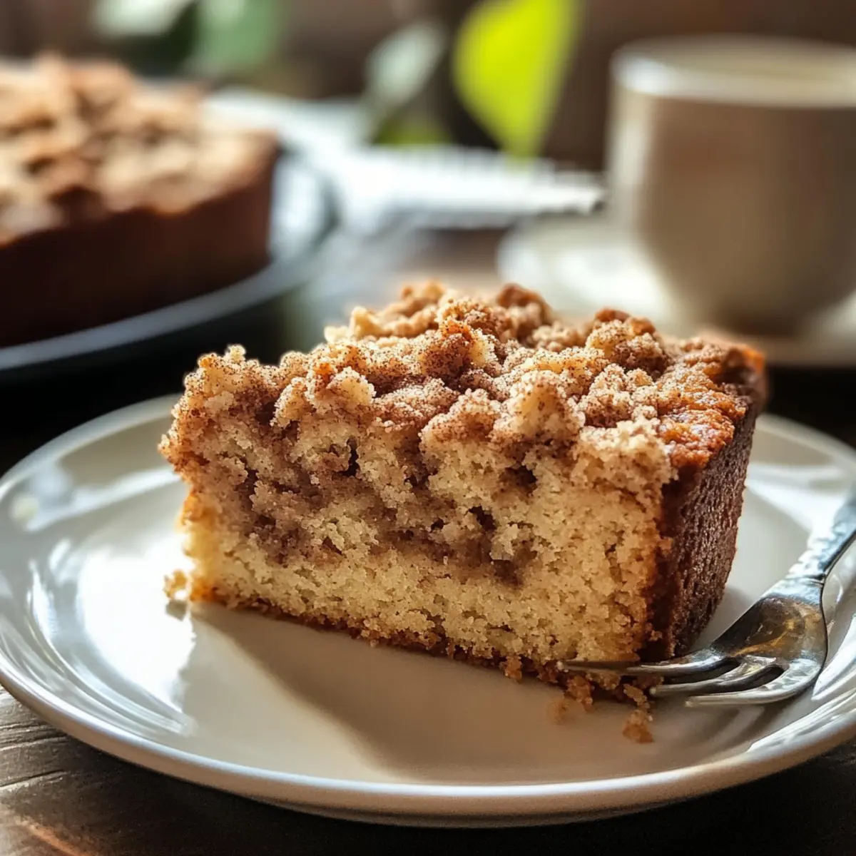 Einfacher veganer Kaffee-Kuchen mit Streusel-Topping