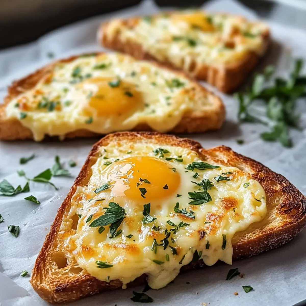 Eier- und Käse-Backtoasts Rezept für dein Frühstück