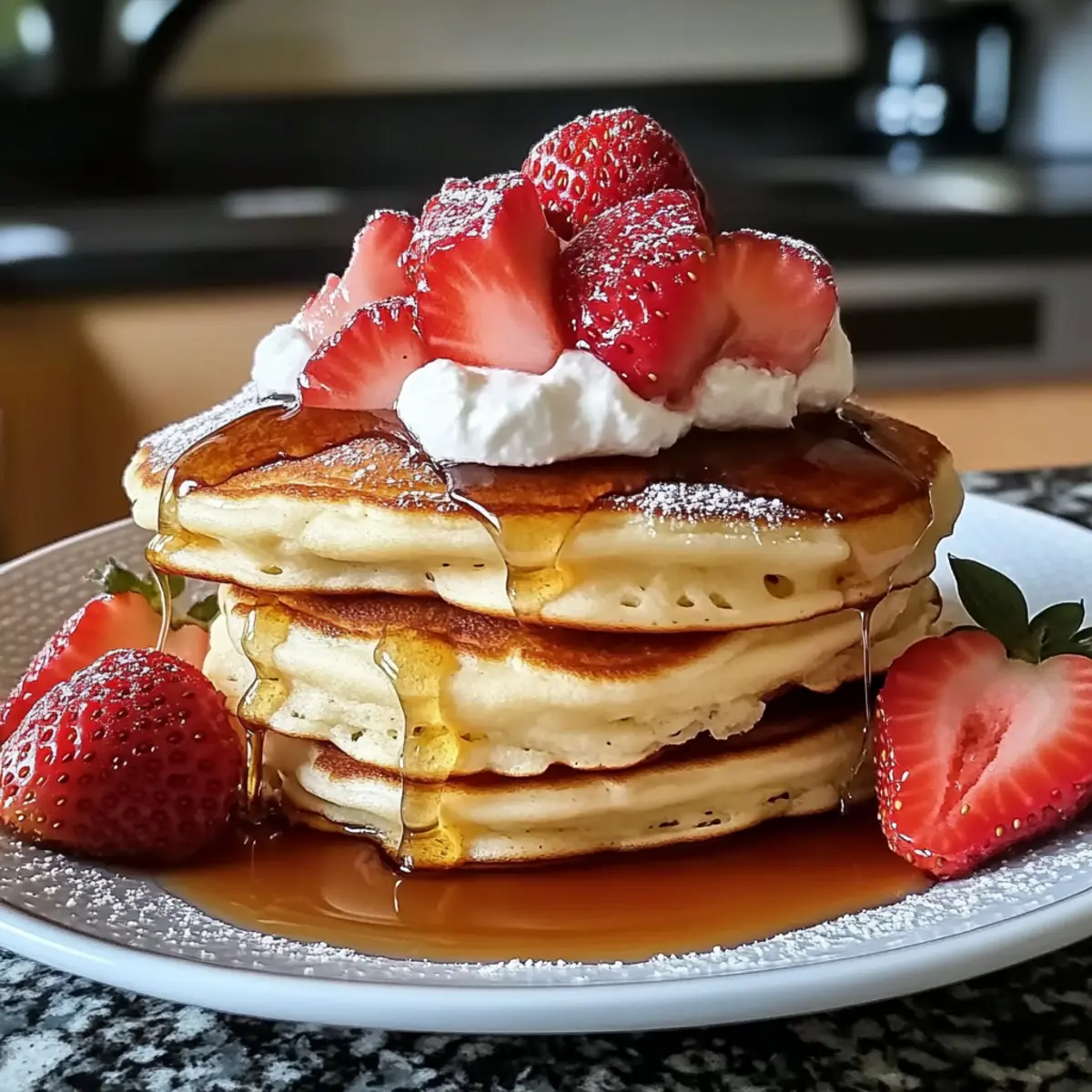 Glutenfreie Erdbeer-Käsekuchen-Pfannkuchen für Genießer