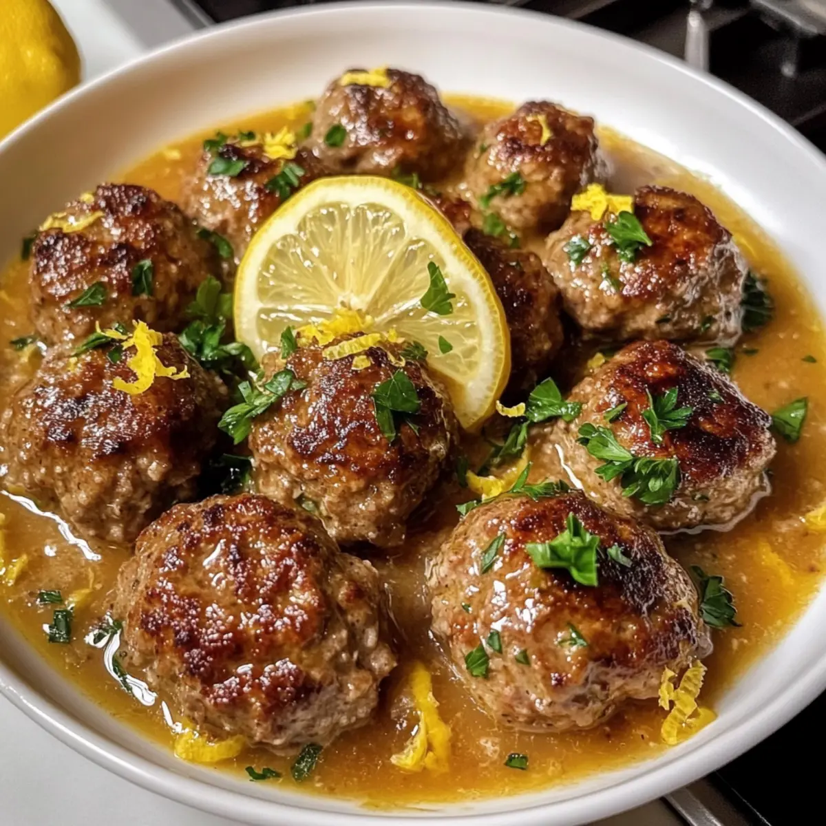 Griechische Fleischbällchen in Zitronensauce genießen
