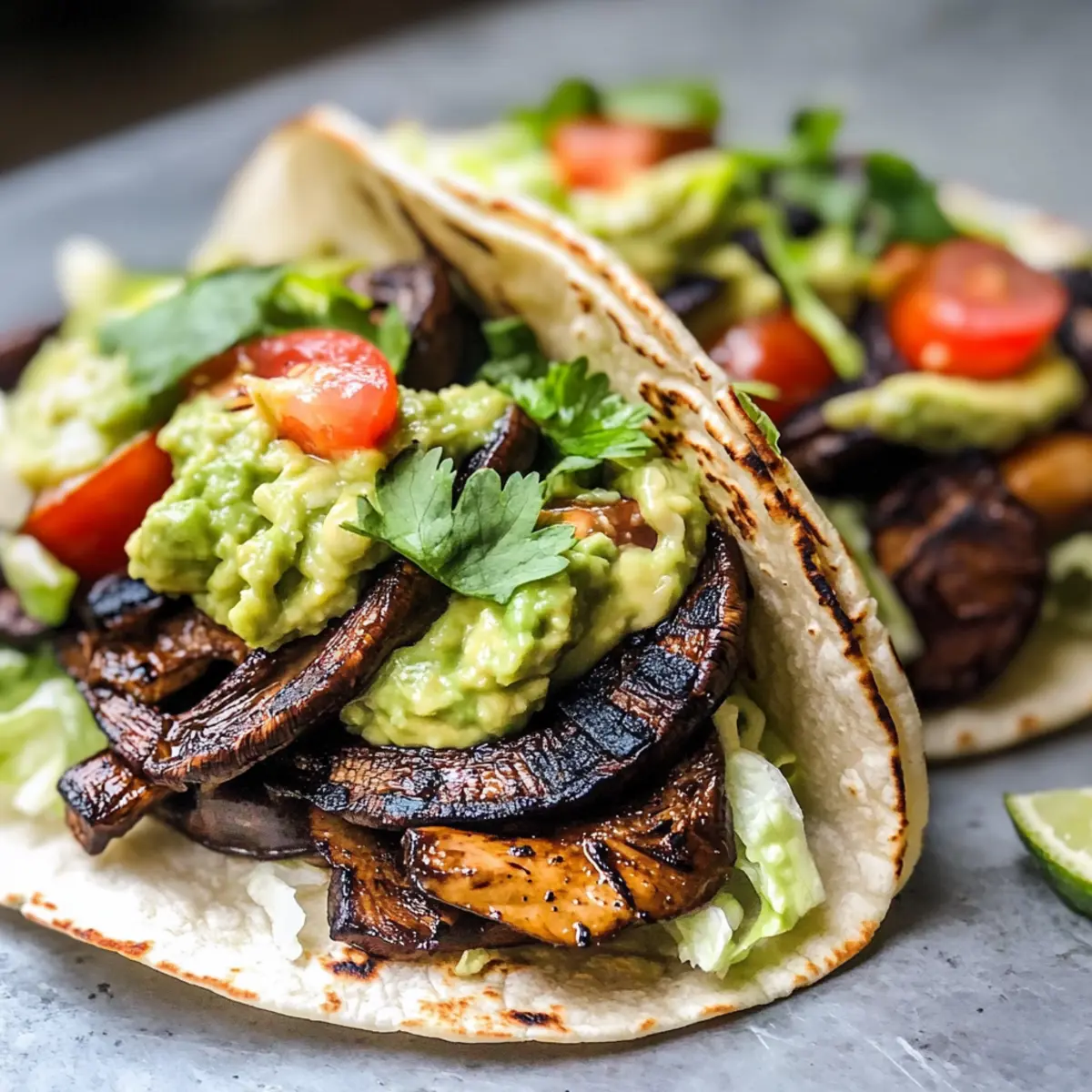 Gegrillte Portobello-Pilz-Tacos für den Sommer