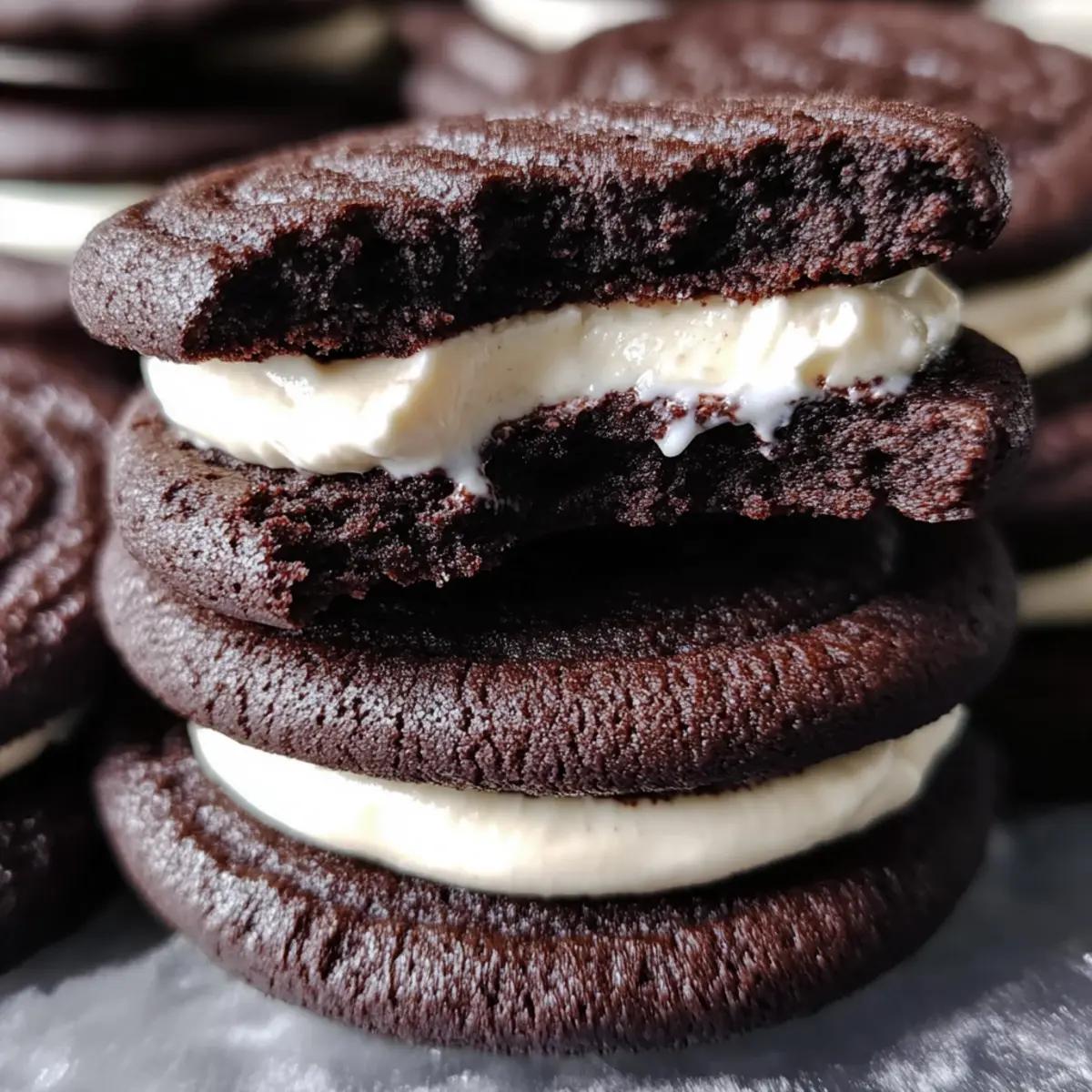 Hausgemachte Oreos Schokoladenkekse Rezept