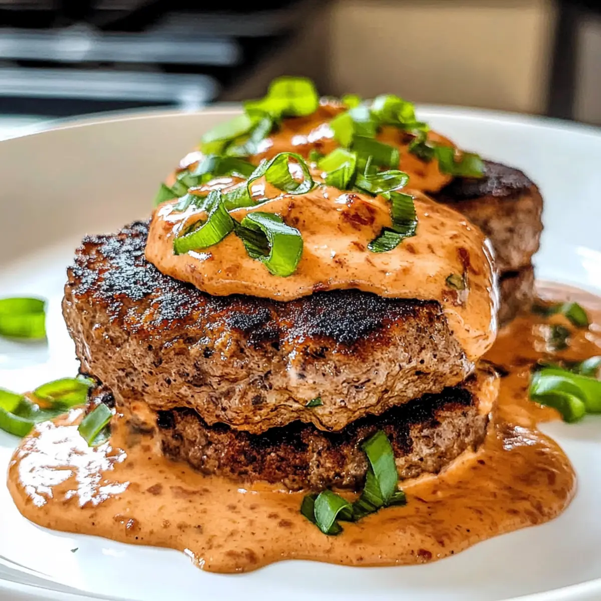 Keto Feta Burger Tomatencreme für jeden Abend