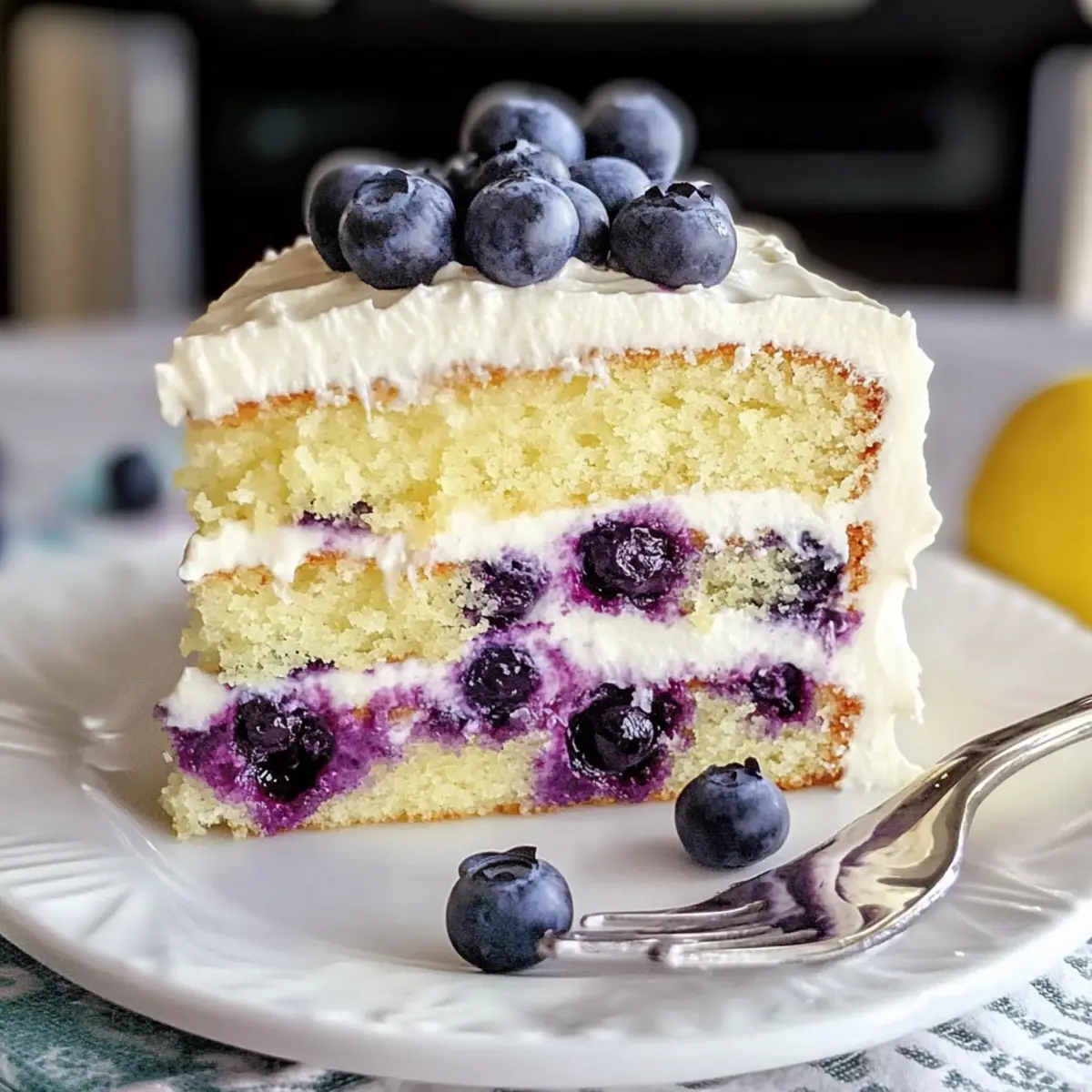 Zitronen-Blaubeer-Kuchen mit cremigem Frosting