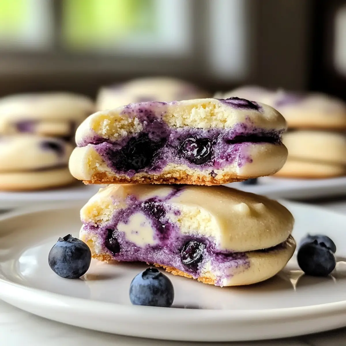 Zitronen-Blaubeer-Käsekuchen-Kekse Rezept einfach genießen