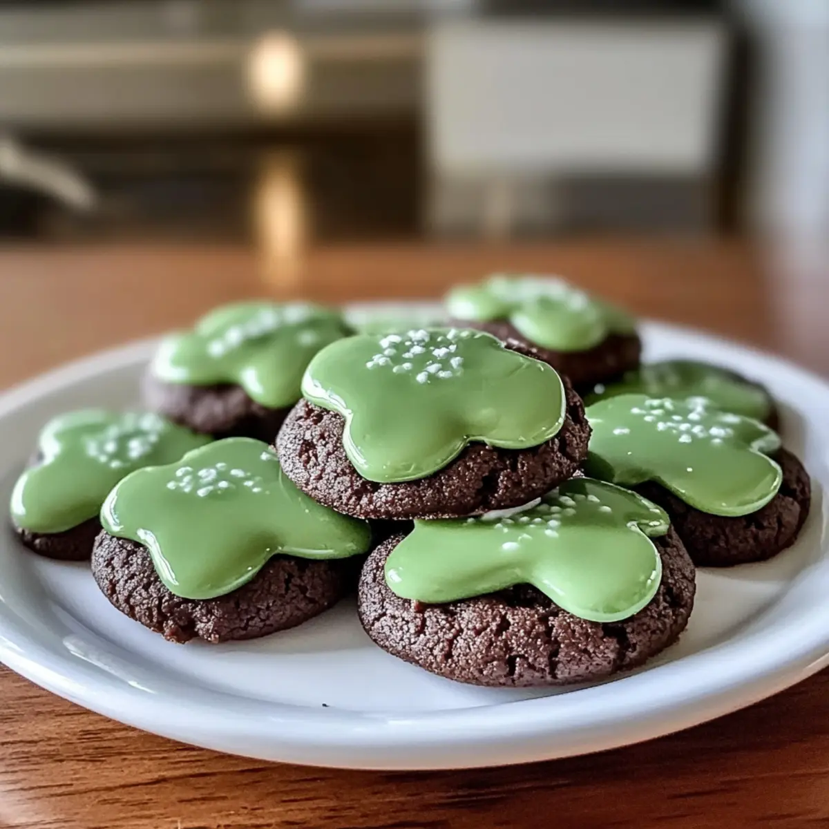 Minze Schokoladenstückchen Shamrock Keks Rezept